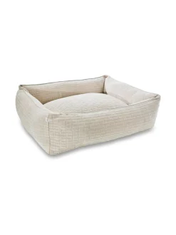 Pedit Ja Makuualustat|Laboni Classic Nova koiranpeti - Vakosamettikuvio KERMANVAALEA