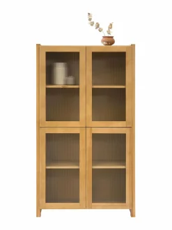 Hyllyt & Kaapit|Lundia Classic-aaltolasivitriini BROWN