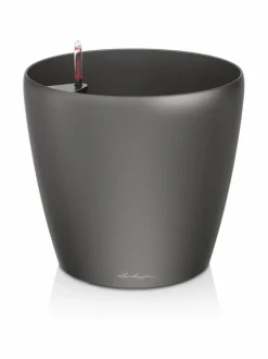 Ruukut & Istutusastiat|Lechuza Classiko kiiltävä Tummaharmaa Altakasteluruukku pyörillä, ∅60cm, korkeus 56cm TUMMAHARMAA KIILTÄVÄPINTA