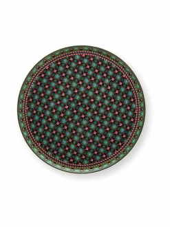Tarjoiluastiat|PIP Studio Clover Mini -kakkuvati 21 cm GREEN