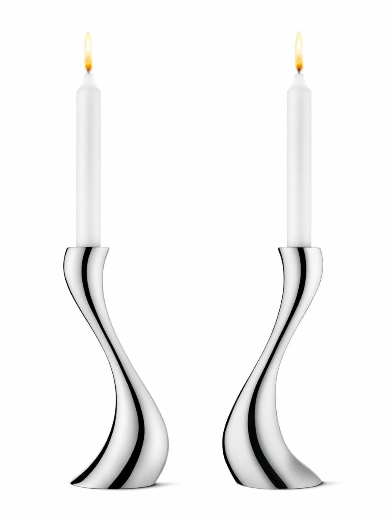 Kynttilät & Lyhdyt|Georg Jensen Cobra-kynttilänjalka 2 kpl TERÄS