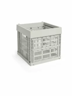 Säilytys|HAY Colour Crate Cube -säilytyslaatikko 29,5 x 29,5 x 28,5 cm GREY