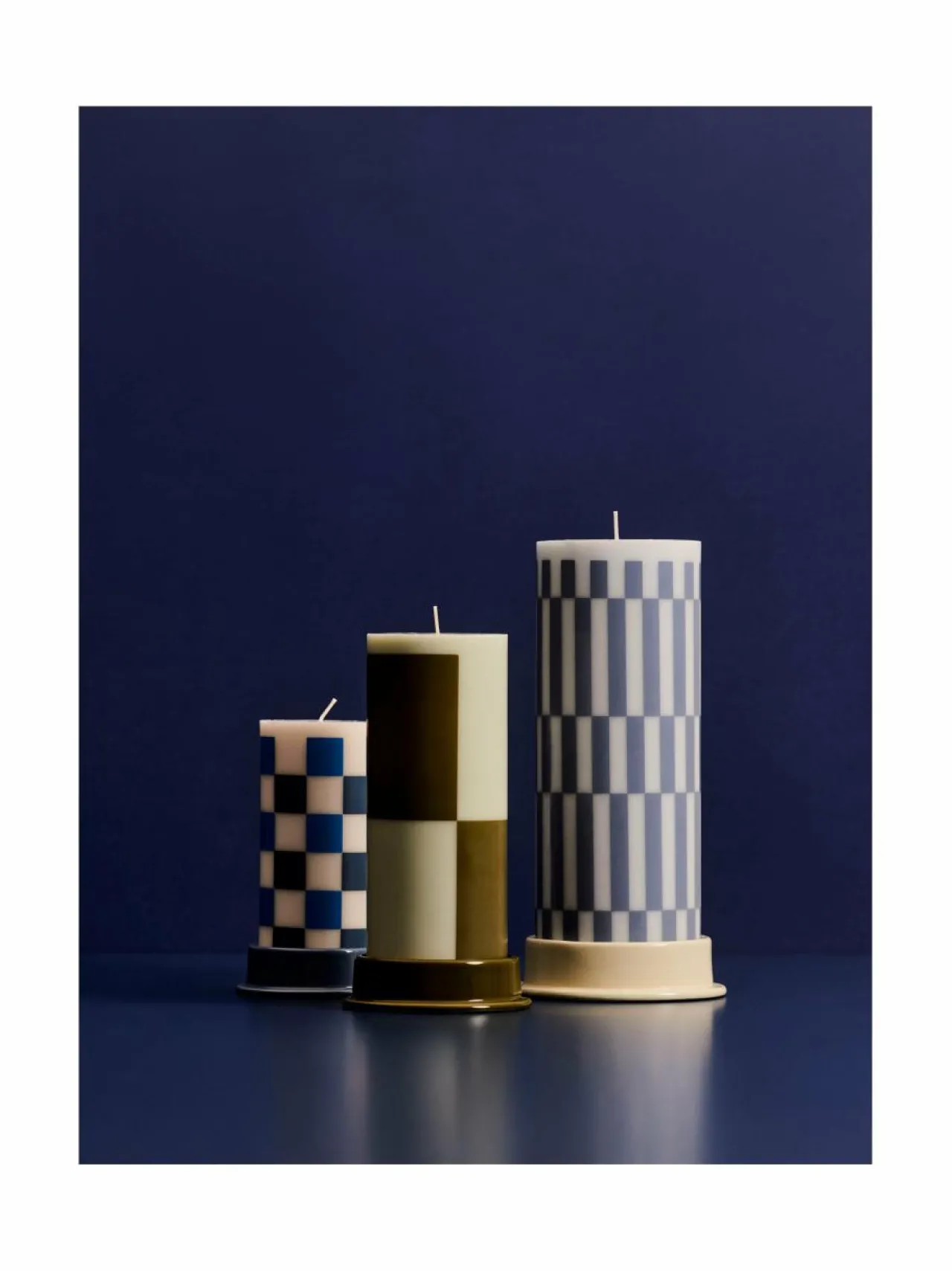 Kynttilät & Lyhdyt|HAY Column-keraaminen kynttilänjalka GREEN