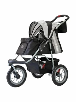 Kantolaukut Ja Rattaat|InnoPet Comfort EFA ECO lemmikkirattaat MUSTA / HOPEA