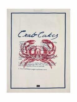 Keittiö- & Kattaustekstiilit|Lexington Crab Cakes -keittiöpyyhe WHITE/BLUE