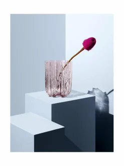 Koriste-Esineet|Kosta Boda Crackle-kristallimaljakko 27 cm PINK