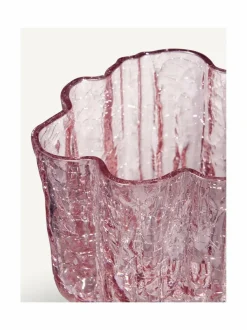 Koriste-Esineet|Kosta Boda Crackle-kristallimaljakko 12,1 cm PINK