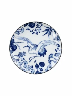 Lautaset & Kulhot|Tokyo Design Studio Crane-lautanen 20,6 cm BLUE N WHITE