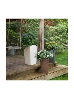 Ruukut & Istutusastiat|Lechuza CUBICO Color 22 Hiekka altakasteluruukku ∅22x22cm korkeus 41cm HIEKKA MATTAPINTA