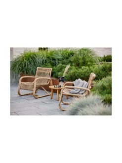 Puutarhakalusteet & Pehmusteet|Cane-Line Curve-nojatuoli BEIGE