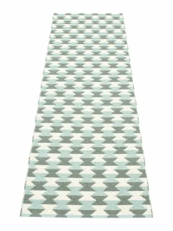 Matot|Pappelina Dana-muovimatto 70 x 250 cm ARMY/PALE TURQUOISE
