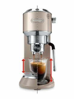 Kahvin- & Vedenkeittimet|Delonghi Dedica Arte -espressokeitin BEIGE, STEEL