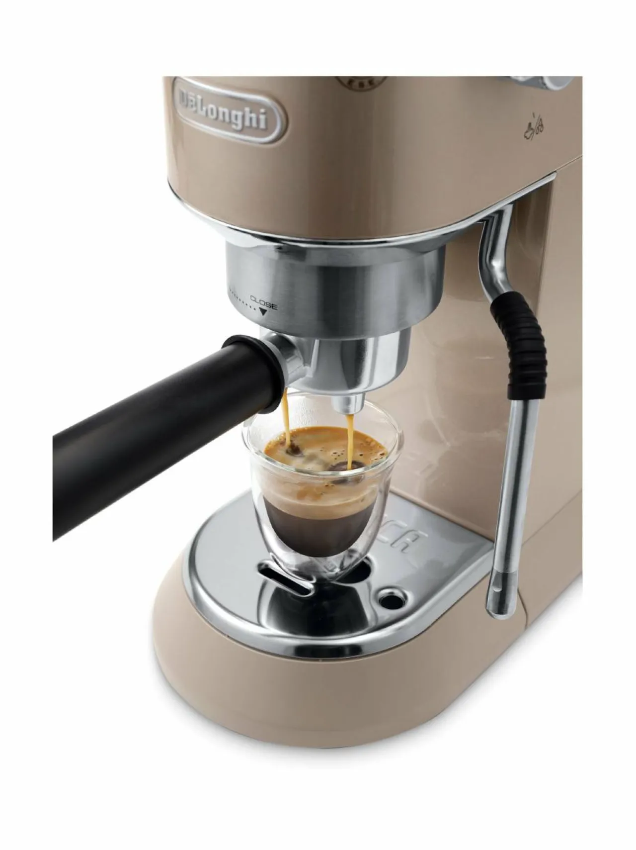 Kahvin- & Vedenkeittimet|Delonghi Dedica Arte -espressokeitin BEIGE, STEEL