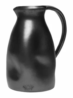 Tarjoiluastiat|DUTCHDELUXES Dented- keraaminen kannu 2,5 l BM BLACK MATT