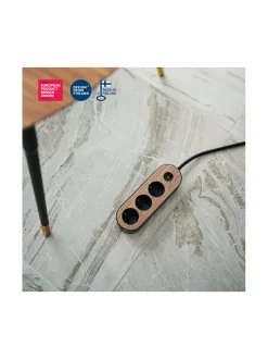 Turvatuotteet|MyNolla Design Jatkojohto, 2m - Pähkinä BLACK