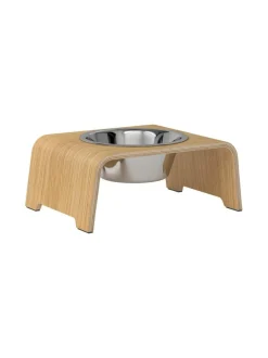 Ruokakupit Ja -Tarvikkeet|dogBar ® Single korotettu ruokakuppi - Vaalea tammi