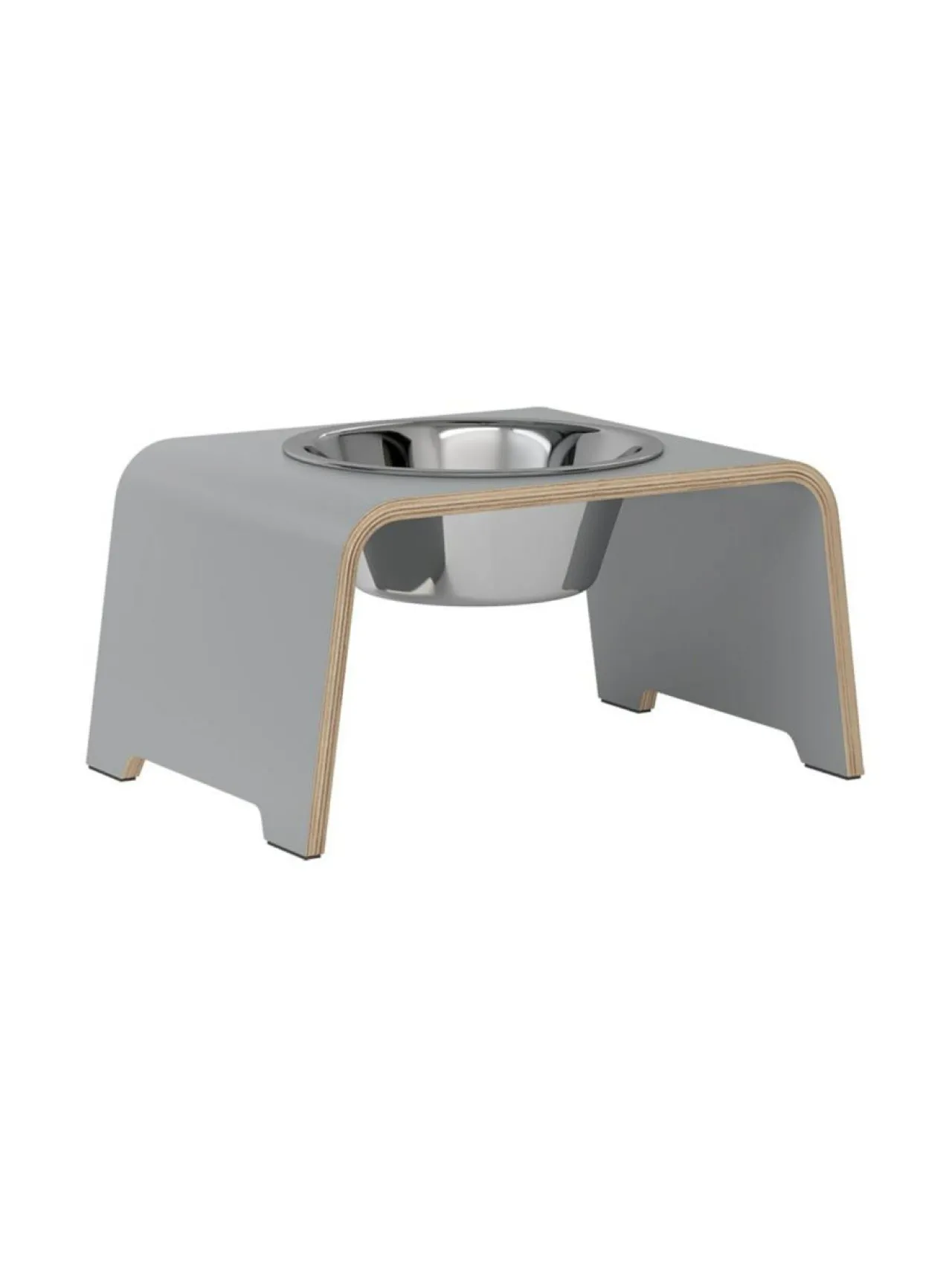 Ruokakupit Ja -Tarvikkeet|dogBar ® Single korotettu ruokakuppi - Harmaa RUOSTUMATON TERÄS