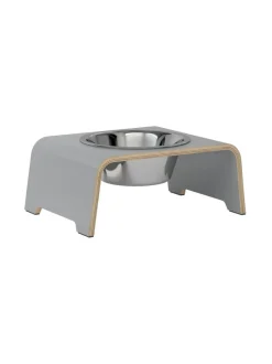 Ruokakupit Ja -Tarvikkeet|dogBar ® Single korotettu ruokakuppi - Harmaa RUOSTUMATON TERÄS