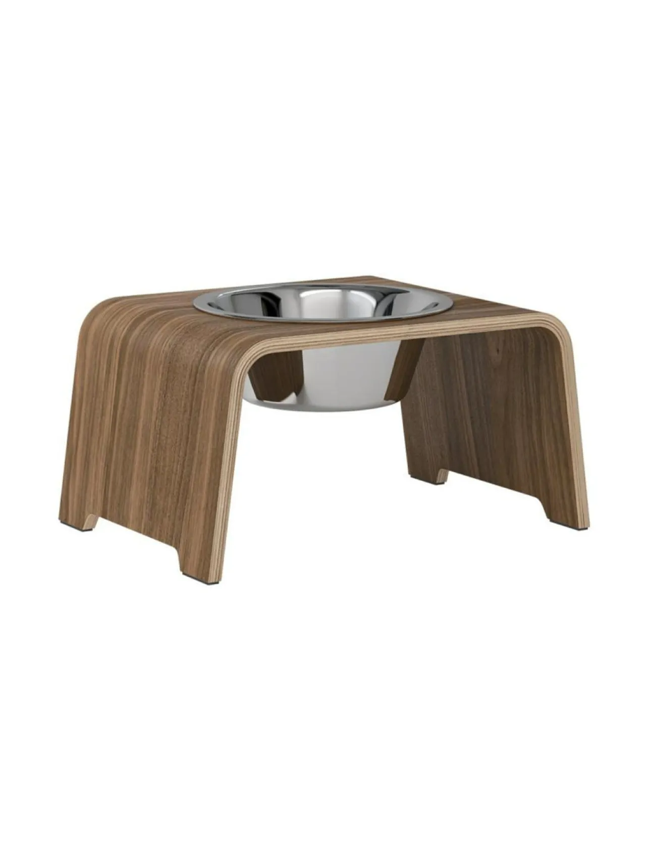 Ruokakupit Ja -Tarvikkeet|dogBar ® Single korotettu ruokakuppi - Pähkinä RUOSTUMATON TERÄS