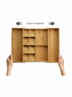 Keittiötarvikkeet|Joseph Joseph DrawerStore™ Bamboo -aterinlokero BROWN