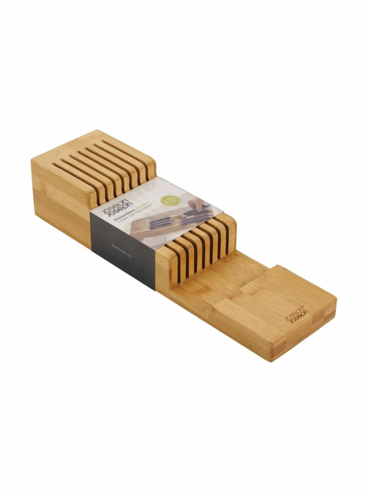 Keittiötarvikkeet|Joseph Joseph DrawerStore 2-kerroksinen veitsijärjestäjä BROW/WOOD