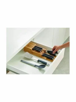 Keittiötarvikkeet|Joseph Joseph DrawerStore 2-kerroksinen veitsijärjestäjä BROW/WOOD