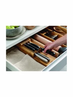 Keittiötarvikkeet|Joseph Joseph DrawerStore 2-kerroksinen veitsijärjestäjä BROW/WOOD