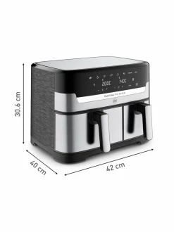 Muut Keittiölaitteet|Obh Nordica Dual Easy Fry & Grill Air Fryer -kiertoilmakeitin, 8.3L STEEL
