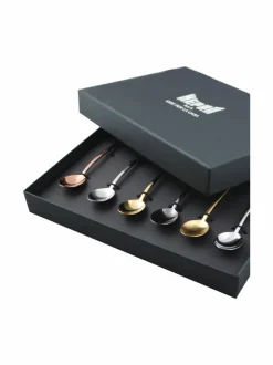 Aterimet & Tarjoiluvälineet|Mepra Due Multicolore-kahvilusikka 6 kpl lahjapakkauksessa