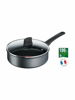Keitto- & Paistoastiat|Tefal Easy Chef -paistokasari ja lasikansi 24 cm BLACK