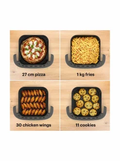 Muut Keittiölaitteet|Obh Nordica Easy Fry XL Surface Air Fryer -kiertoilmakypsennin, 1kg BLACK