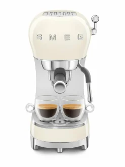 Kahvin- & Vedenkeittimet|Smeg ECF02-espressokone CREAM