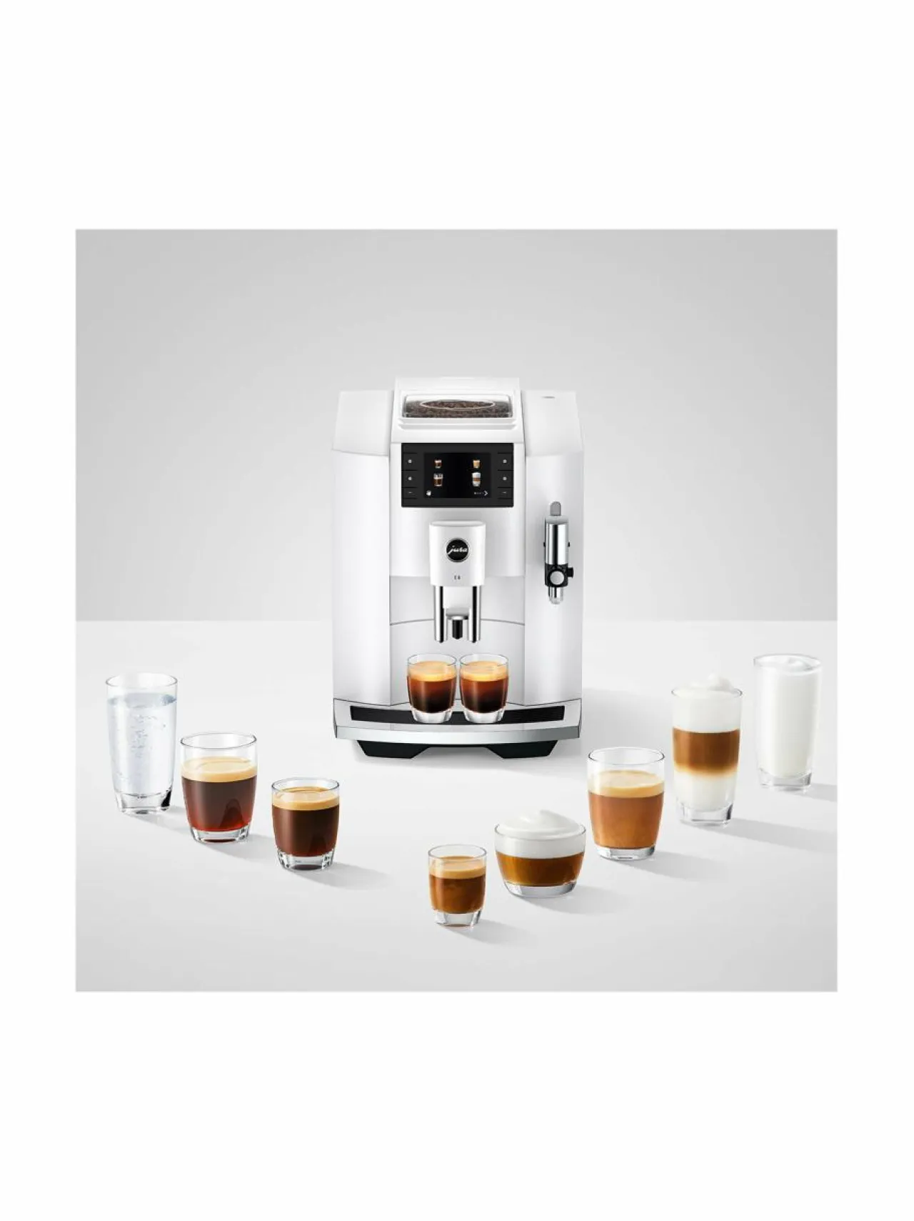 Kahvin- & Vedenkeittimet|Jura E8-kahvikone WHITE