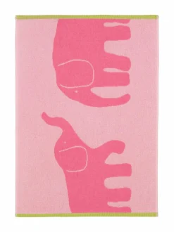 Kylpyhuonetekstiilit|Finlayson Elefantti Vapaa -käsipyyhe PINK/GREEN