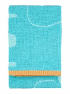 Kylpyhuonetekstiilit|Finlayson Elefantti Vapaa -käsipyyhe TURQUOISE/ORANGE