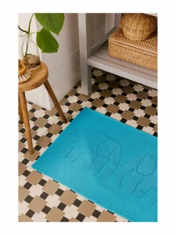 Kylpyhuonetekstiilit|Finlayson Elefantti-kylpymatto 50 x 80 cm TURQUOISE