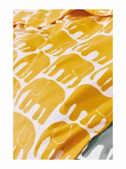 Liinavaatteet|Finlayson Elefantti-pussilakanasetti 150 x 210 cm + 50 x 60 cm DARK YELLOW