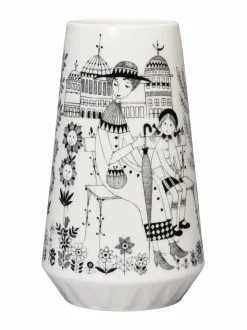 Koriste-Esineet|Arabia Emilia- posliinimaljakko 19 cm BLACK/WHITE