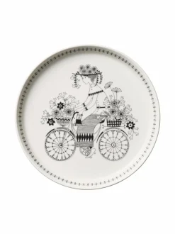 Lautaset & Kulhot|Arabia Emilia-lautanen 19 cm BLACK/WHITE