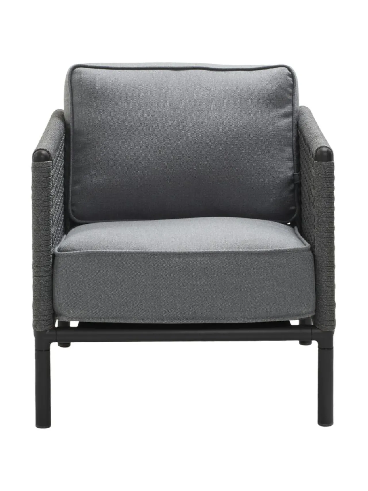 Puutarhakalusteet & Pehmusteet|Cane-Line Encore-nojatuoli TUMMA HARMAA, HARMAA