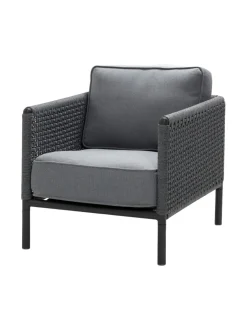 Puutarhakalusteet & Pehmusteet|Cane-Line Encore-nojatuoli TUMMA HARMAA, HARMAA