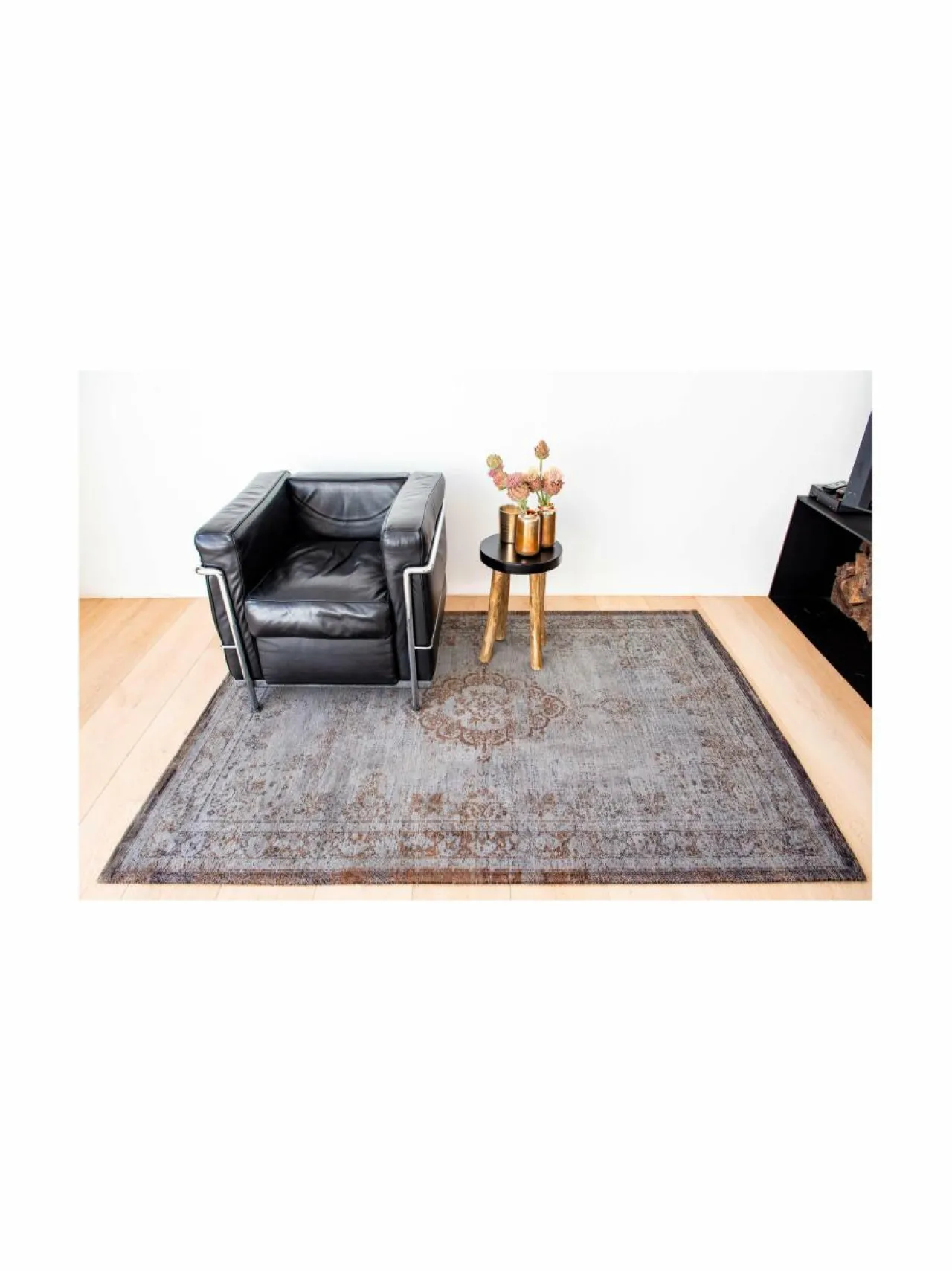 Matot|Louis de Poortere Fading World Medallion -matto 108257 GREY EBONY