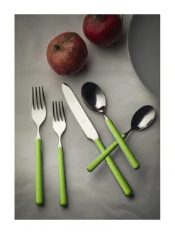 Aterimet & Tarjoiluvälineet|Mepra Fantasia aterinsetti 24 osaa ACID GREEN