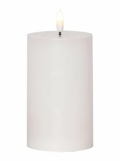 Jouluvalot|Star Trading Flamme Charge LED -pöytäkynttiläsetti 10 cm + 12,5 cm + 15 cm VALKOINEN