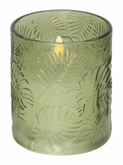 Jouluvalot|Star Trading Flamme Leaf LED -kynttilä 8,5 x 8,5 x 10 cm VIHREÄ