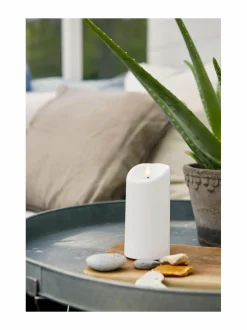 Jouluvalot|Star Trading Flamme LED IP44 -kynttilä 7,5 x 7,5 x 15 cm VALKOINEN