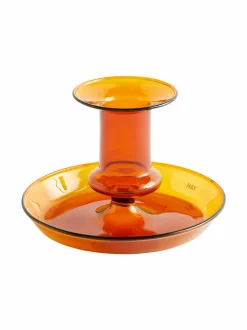 Kynttilät & Lyhdyt|HAY Flare-kynttilänjalka 11 x 7.5 cm AMBER