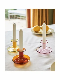 Kynttilät & Lyhdyt|HAY Flare-kynttilänjalka 11 x 7.5 cm AMBER