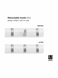 Naulakot & Koukut|Umbra Flip Hook -naulakko 82 cm WHITE