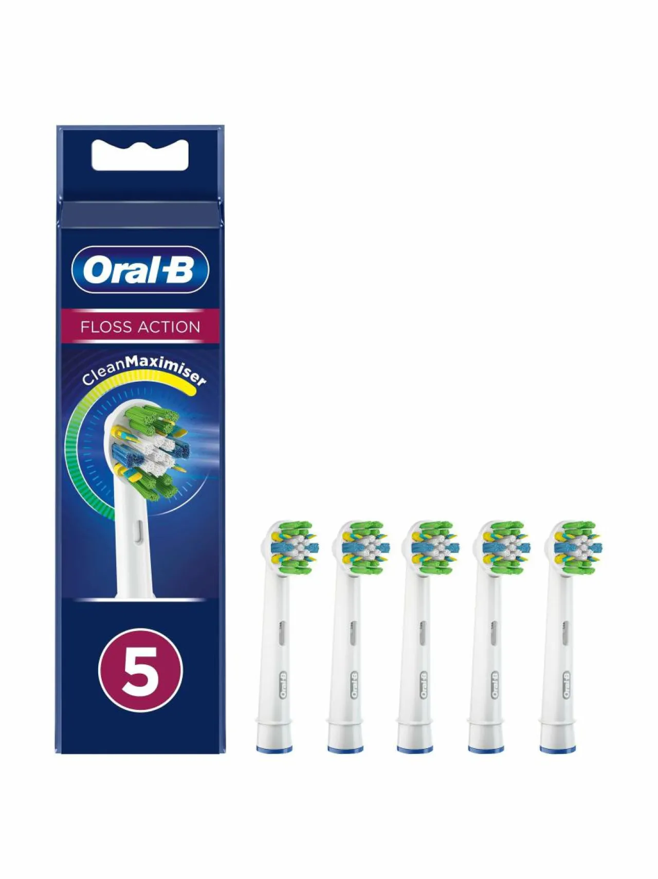 Hampaidenhoito|Oral-B FlossAction CleanMaximiser -vaihtoharjat 5 kpl WHITE